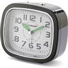 Velamp DASHER: sveglia analogica al quarzo. Movimento silenzioso, luce e snooze. Nero