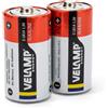 Velamp Pila alcalina, mezza torcia LR14 C, 1,5V - Blister da 2 pile
