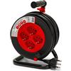 Velamp Avvolgicavo Bricolage, 4 prese, cavo H05VV-F3G1.5MM2, 15M ,CE