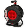 Velamp Avvolgicavo Bricolage, 4 prese, cavo H05VV-F3G1.5MM2, 25M ,CE