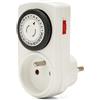 Velamp Mini programmatore giornaliero 24 ore, con spina/presa standard francese 16A