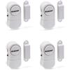 Velamp Set di 4 allarmi magnetici per porte e finestre. Bianco