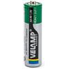Velamp Pila zinco carbone, stilo R6 AA, 1,5V. Blister di 4 pile