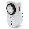 Velamp Mini programmatore giornaliero 24 ore, con spina/presa 10/16A