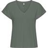 ONLY Onlfree Life S/S V-Neck Lace Top Jrs, Laurel Wreath, S Donna