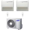 Samsung Climatizzatore Condizionatore Samsung Console R32 Dual Split Inverter 9000 + 12000 BTU con U.E. AJ050TXJ2KG/EU Classe A+++/A++