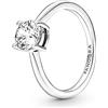 Pandora Timeless - Anello solitario scintillante, in argento sterling, con pietra di zirconia cubica incolore