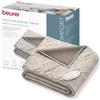 Beurer HD 75 Nordic Coperta elettrica, effetto pelliccia sintetica, con 6 livelli di temperatura, lavabile in lavatrice a 30 °C, coperta elettrica con spegnimento automatico, beige/marrone, 180x130 cm
