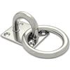 Docks gmar69 platino quadrata con anello mobile - Acciaio Inossidabile - Diametro Cablato 10 mm - Diametro interno anello 50 mm - Diametro platino 50 x 60 mm, Grigio