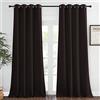 NICETOWN - Tenda oscurante per finestra, spessa, (132 x 274 cm, marrone, 1 pannello) con occhielli per isolamento termico, per camera da letto e soggiorno
