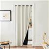 PONY DANCE Tende Oscuranti per Interni 1 Pezzo 140x220 CM CUrtains Cameretta Bambini Moderne per Soggiorno con Anelli Tende Termiche per Casa, Beige Chiaro