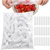 Generico 100pezzi Copri Alimenti Con Elastico Fino a 52cm, PE Pellicola Alimenti | Cuffie Doccia Monouso Versatili Coperchio Universale per Conservare Frutta, Verdura, Carne E Altro Ancora