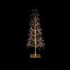 GIODICART Albero di Natale Faggio Slim 438 LED, Altezza 90 cm, Finitura Oro