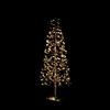 GIODICART Albero di Natale Faggio Slim 1224 LED, Altezza 210 cm, Finitura Nero