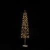 GIODICART Albero di Natale Faggio Slim 708 LED, Altezza 150 cm, Finitura Nero