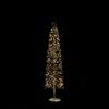 GIODICART Albero di Natale Faggio Slim 1080 LED, Altezza 180 cm, Finitura Nero