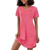 Marvmys Camicia da Notte Donna Cotone Manica Lunghe per Casa Casuale
