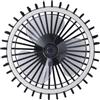 EGLO Ventilatore da soffitto ORIKUM pale trasparenti, struttura nero ø 46.3 cm EGLO