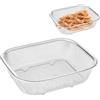 Vuggdt Cestello scolapasta rettangolare in acciaio inox, cestino quadrato profondo per frittura, scolapasta a rete fine, filtro a rete fine, setaccio per alimenti, frutta e verdura