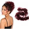 CAISHA XXL Posticcio Capelli Elastici Acconciature Da Sposa Voluminoso Riccio Chignon Miscela Rossa HW28