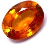Chirag Gems Agrati Certificato 3.35 CT Naturale Ceylon Zaffiro Arancio Taglio Ovale Loose