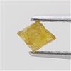 Sparkling Fancy Diamonds Diamante Naturale Grezzo Giallo 0.22Ct Cubo Irregolare Misura 2.6x2.6x2.3mm