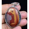 60.35 KT Creek Fasciato Agata Gemme 925 Argento Pendente Gioielli Certificato