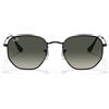 Ray-Ban Occhiali da Sole RB3548 002/71 Hexagonal Nero/Grigio Sfumato Unisex 51/21/145