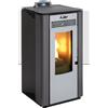 Kalor Stufa a pellet ad aria linea perfecta steel modello GRETA 8 7kw mc160 (fino a 60 mq) Conto Termico 2.0 Wifi Opzionale NUOVO MODELLO !!!