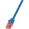 LogiLink Cavo patch CAT 6 U/UTP PrimeLine blu 10 m