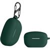 kwmobile Custodia protettiva kwmobile per Sony WF-1000XM5 - Custodia in TPU e silicone per custodia di ricarica delle cuffie - Custodia antiurto con moschettone - Verde scuro