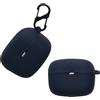 kwmobile Custodia protettiva kwmobile per JBL Tune Buds - Custodia in TPU e silicone per custodia di ricarica delle cuffie - Custodia antiurto con moschettone - Blu scuro