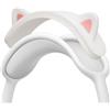 kwmobile Coperchio per cuffie Cat Ears compatibile con Apple AirPods Max - Cuscinetto per cuffie Cat Ear - Attacco per cuffie in bianco rosa