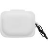 kwmobile Custodia protettiva kwmobile per CMF by Nothing Nothing Ear (a) - Custodia in TPU e silicone per custodia di ricarica delle cuffie - Custodia antiurto con moschettone - Bianco
