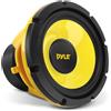 Pyle Altoparlante Pyle da 8" (203 mm) - Subwoofer da 400W, 4 Ohm per auto, altoparlante a cono in polipropilene giallo, per migliorare le frequenze medie-basse dell'impianto audio dell'auto, facile da installare - Altoparlante per frequenze medie-basse, …