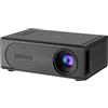 INF Mini proiettore portatile ABS, 12.6x8.5x4.7cm, per home theater e viaggi Nero