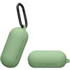 kwmobile Custodia protettiva kwmobile per Sony WF-C700N - Custodia in TPU e silicone per custodia di ricarica delle cuffie - Custodia antiurto con moschettone - Verde Matcha