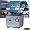 StarTech Proiettore LED 4K - X3, sistema home cinema - Risoluzione HD 1280x720, 300 lumen ANSI - Wi-Fi 2,4G/5G e Bluetooth 5.0 - Android con controllo vocale - Dimensioni immagine da 100 a 500 cm, messa a fuoco automatica - Grigio