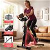 StarTech Cyclette da allenamento - Bicicletta indoor S1-Pro - Resistenza magnetica a 32 livelli - Bluetooth e altoparlante - Display LCD con supporto per tablet - fino a 120 kg - Nero/Rosso