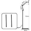 StarTech Support da terra per tablet e smartphone - Treppiede regolabile - Adatto per schermi da 10,2 a 32,8 cm - Altezza massima: 135 cm - Materiale: metallo - Regolabile in altezza - Pieghevole - Compatibile con iPad