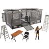Mattel Set WWE NXT TakeOver War Games con 2 ringhini NXT, una figura di Keith Lee, 2 gabbie di collegamento con elementi rimovibili, 2 scale, una sedia, un tavolo e altro ancora; adatto a bambini dai 6 anni in su