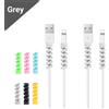 StarTech Organizzatori per cavi in silicone - Supporti per cavi riutilizzabili - Ideali per cavi di cuffie e dati - Confezione da 5 pezzi - Colore: grigio