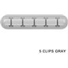 StarTech Organizzatore di cavi - Supporti per cavi - Adesivi - Per cavi USB - Ideali per scrivania e ufficio - 5 clip per cavi - Colore: grigio
