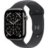 Apple Watch Series 11 GPS + Cellular 42mm Slate Titanium Case with Black Sport B