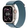 Apple Watch Ultra 3 GPS + Cellular 49mm Natural Titanium Case with Light Blue Al