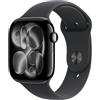 Apple Watch Series 11 GPS + Cellular 46mm Jet Black Aluminium Case with Black Sp