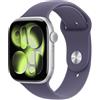Apple Watch Series 11 GPS + Cellular 42mm Silver Aluminium Case with Purple Fog