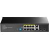 CUDY Switch GS1010PS2 PoE+ 2 Porte Uplink 2 Slot SFP 120W 1Gbps Nero Metallo