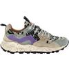 FLOWER MOUNTAIN - Sneaker Donna in Nubuck e Tessuto Jacquard Multicolor
