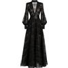 BABYLON Abito Lungo Babylon in Pizzo Nero
